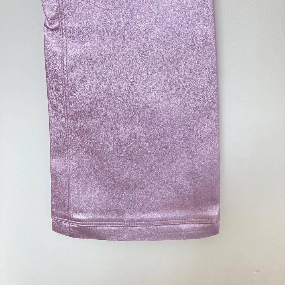 NWT RtA Kiki 100% Lambskin Leather Flare Cropped Pants In Purple Haze $1195 - Picture 5 of 12